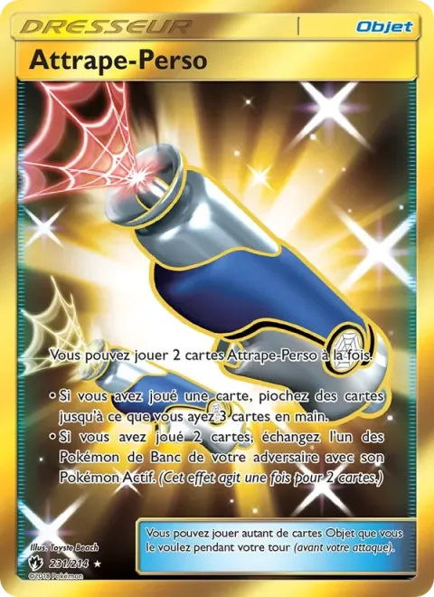 Carte Pokémon Attrape-Perso 231/214, extension Tonnerre Perdu