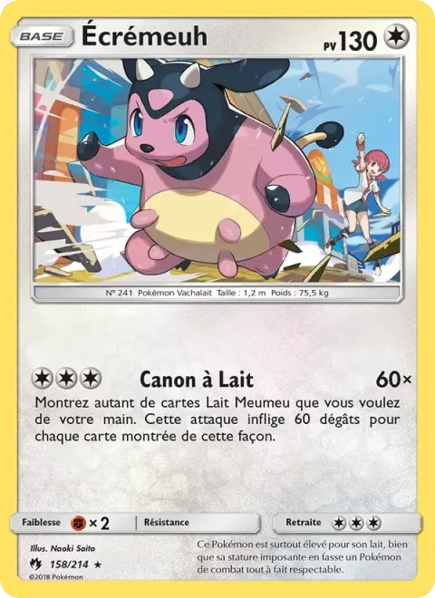 Carte Pokémon Écrémeuh 158/214, extension Tonnerre Perdu