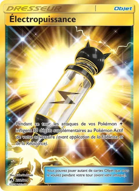 Carte Pokémon Électropuissance 232/214, extension Tonnerre Perdu