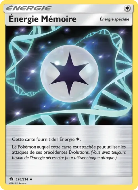 Carte Pokémon Énergie Mémoire 194/214, extension Tonnerre Perdu