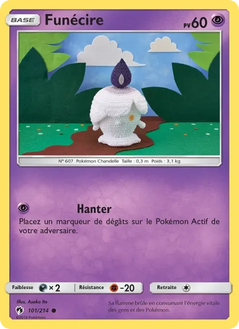 Carte Pokémon Funécire 101/214, extension Tonnerre Perdu