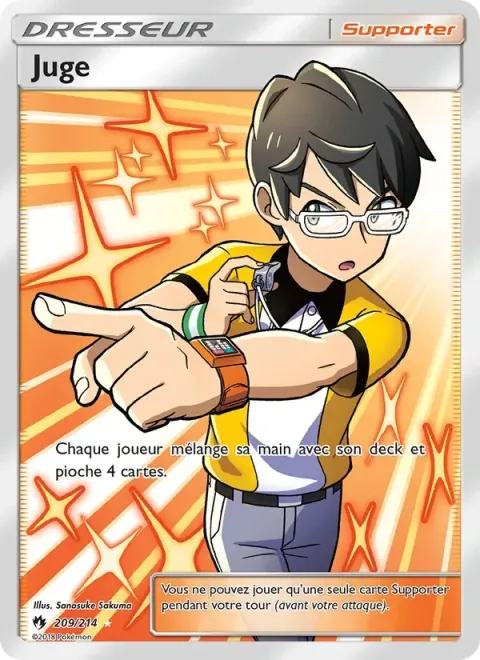 Carte Pokémon Juge 209/214, extension Tonnerre Perdu