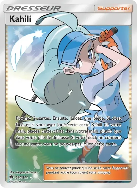 Carte Pokémon Kahili 210/214, extension Tonnerre Perdu