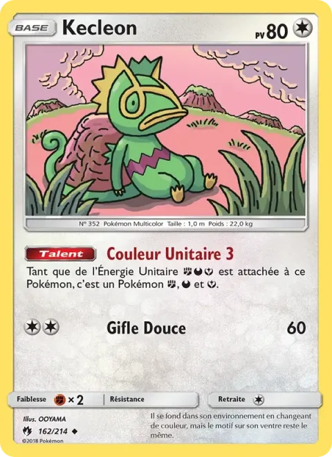 Carte Pokémon Kecleon 162/214, extension Tonnerre Perdu