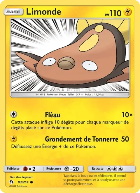 Carte Pokémon Limonde 083/214, extension Tonnerre Perdu