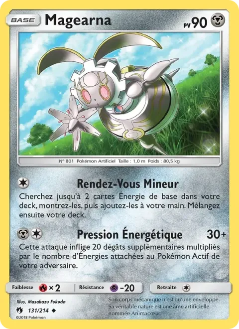 Carte Pokémon Magearna 131/214, extension Tonnerre Perdu