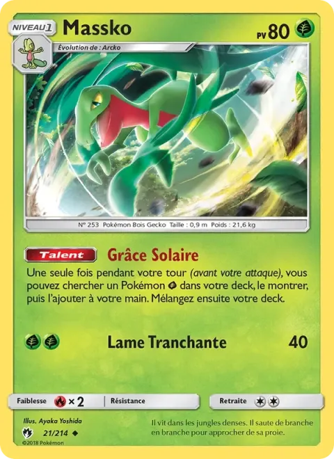 Carte Pokémon Massko 021/214, extension Tonnerre Perdu
