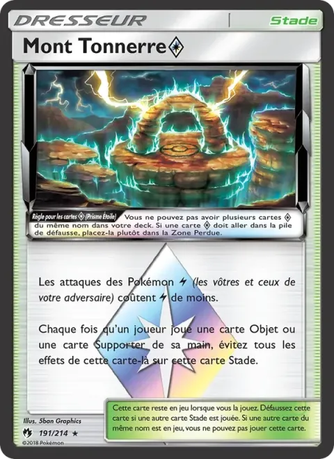 Carte Pokémon Mont Tonnerre ◇ 191/214, extension Tonnerre Perdu