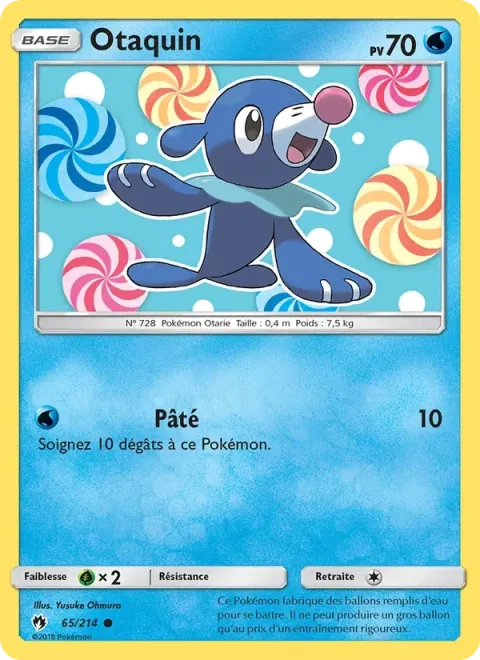 Carte Pokémon Otaquin 065/214, extension Tonnerre Perdu