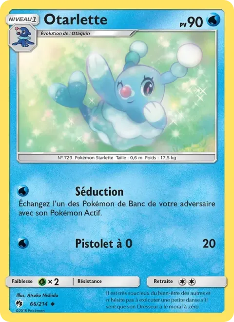 Carte Pokémon Otarlette 066/214, extension Tonnerre Perdu