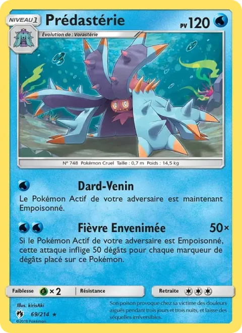 Carte Pokémon Prédastérie 069/214, extension Tonnerre Perdu