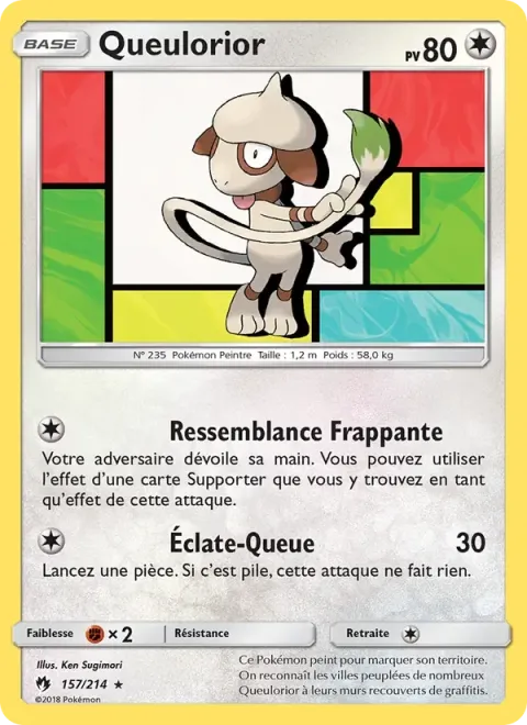 Carte Pokémon Queulorior 157/214, extension Tonnerre Perdu