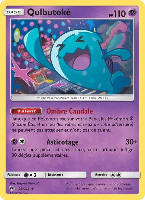 Carte Pokémon Qulbutoké 093/214, extension Tonnerre Perdu