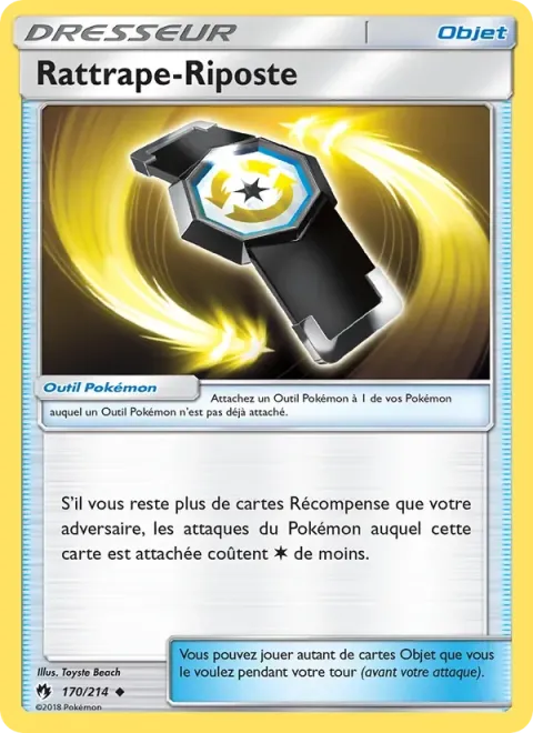 Carte Pokémon Rattrape-Riposte 170/214, extension Tonnerre Perdu