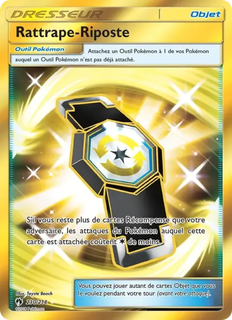 Carte Pokémon Rattrape-Riposte 230/214, extension Tonnerre Perdu