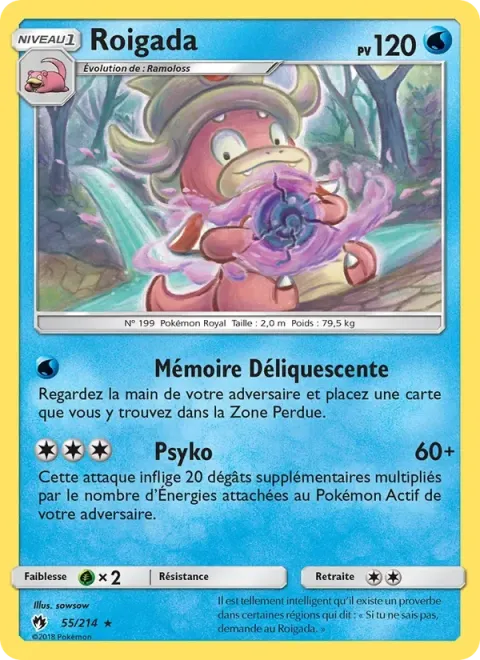 Carte Pokémon Roigada 055/214, extension Tonnerre Perdu