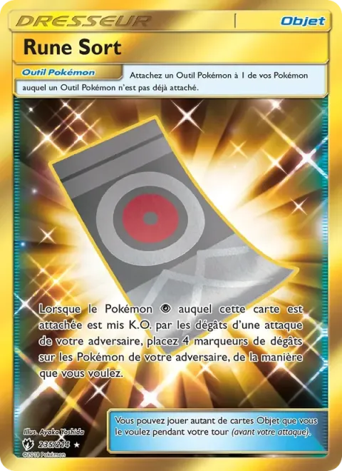 Carte Pokémon Rune Sort 235/214, extension Tonnerre Perdu