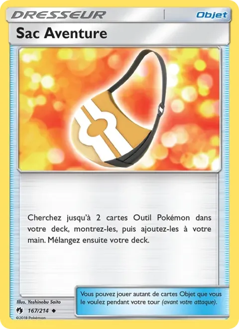 Carte Pokémon Sac Aventure 167/214, extension Tonnerre Perdu