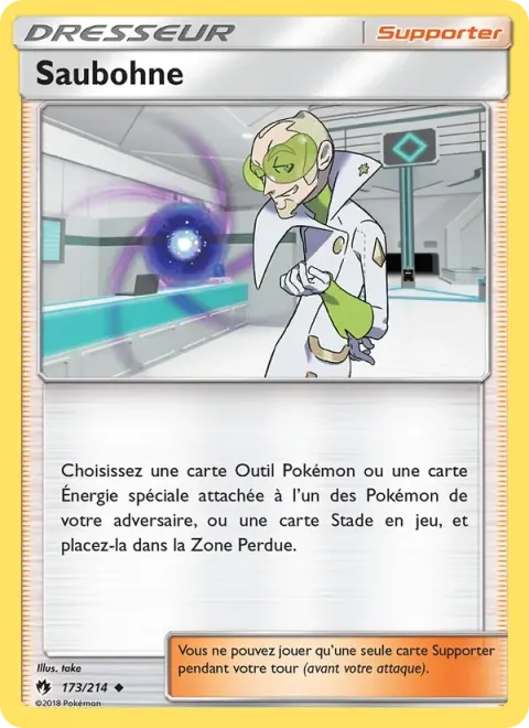 Carte Pokémon Saubohne 173/214, extension Tonnerre Perdu