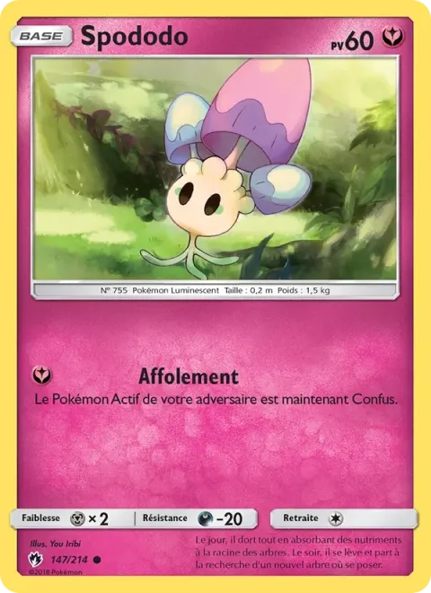 Carte Pokémon Spododo 147/214, extension Tonnerre Perdu