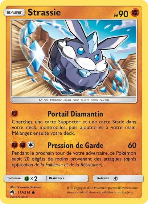 Carte Pokémon Strassie 117/214, extension Tonnerre Perdu