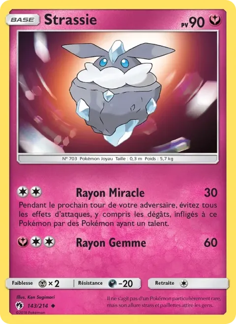 Carte Pokémon Strassie 143/214, extension Tonnerre Perdu