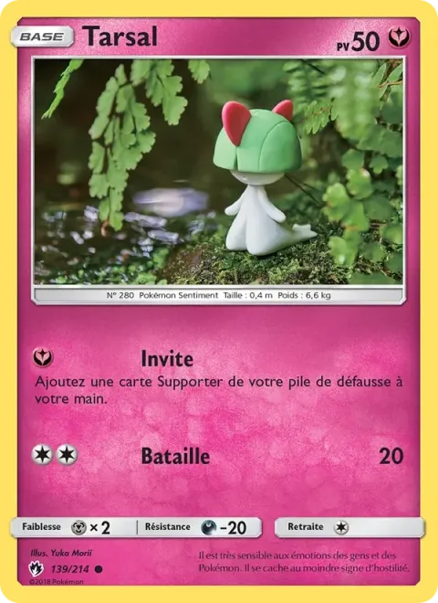 Carte Pokémon Tarsal 139/214, extension Tonnerre Perdu