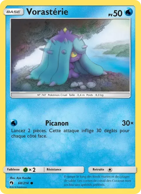 Carte Pokémon Vorastérie 068/214, extension Tonnerre Perdu