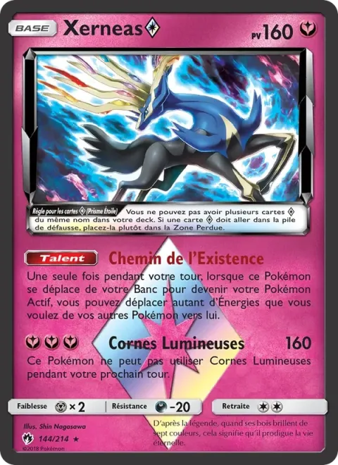 Carte Pokémon Xerneas ◇ 144/214, extension Tonnerre Perdu