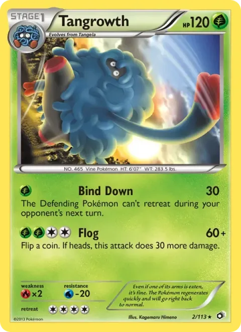 Carte Pokémon Bouldeneu 002/113, extension Trésors Légendaires (sortie anglaise)