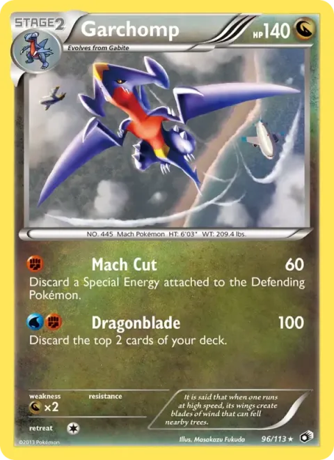 Carte Pokémon Carchacrok 096/113, extension Trésors Légendaires (sortie anglaise)