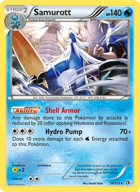 Carte Pokémon Clamiral 039/113, extension Trésors Légendaires (sortie anglaise)