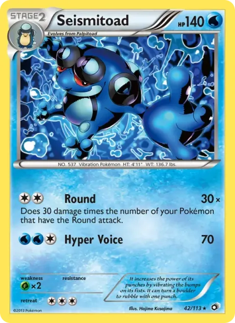 Carte Pokémon Crapustule 042/113, extension Trésors Légendaires (sortie anglaise)