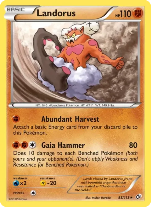 Carte Pokémon Démétéros 085/113, extension Trésors Légendaires (sortie anglaise)