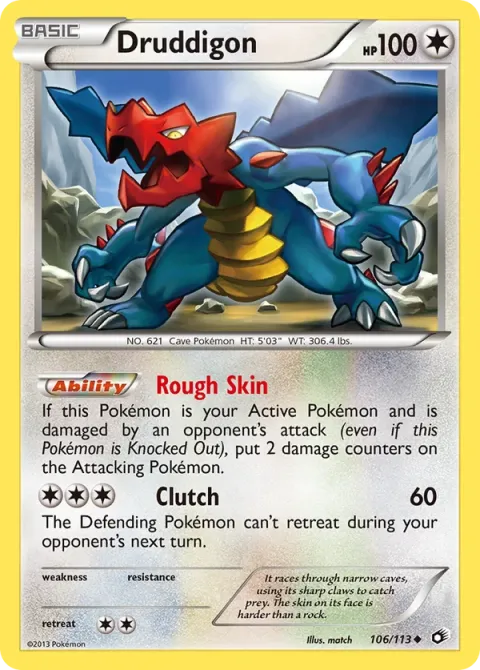 Carte Pokémon Drakkarmin 106/113, extension Trésors Légendaires (sortie anglaise)