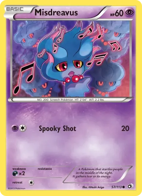 Carte Pokémon Feuforêve 057/113, extension Trésors Légendaires (sortie anglaise)
