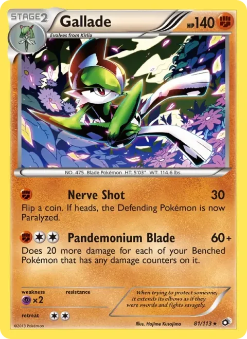 Carte Pokémon Gallame 081/113, extension Trésors Légendaires (sortie anglaise)