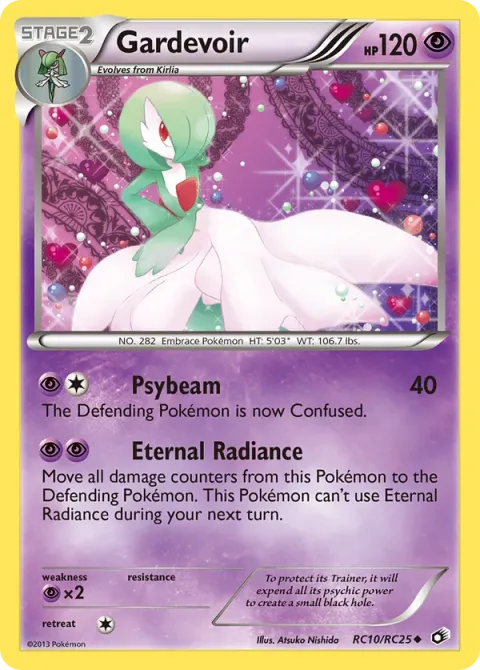 Carte Pokémon Gardevoir RC10/RC25, extension Trésors Légendaires (sortie anglaise)