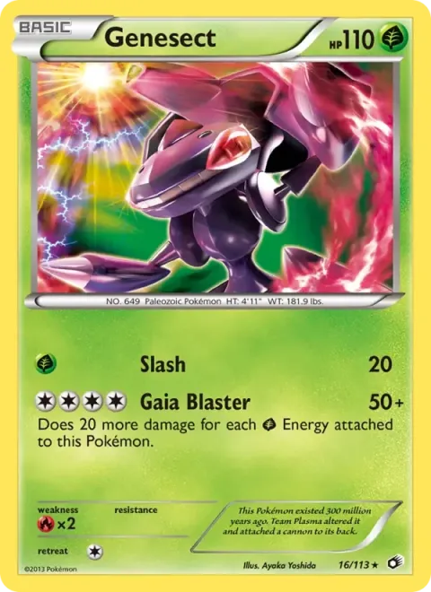 Carte Pokémon Genesect 016/113, extension Trésors Légendaires (sortie anglaise)