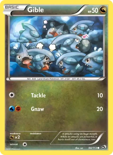 Carte Pokémon Griknot 094/113, extension Trésors Légendaires (sortie anglaise)