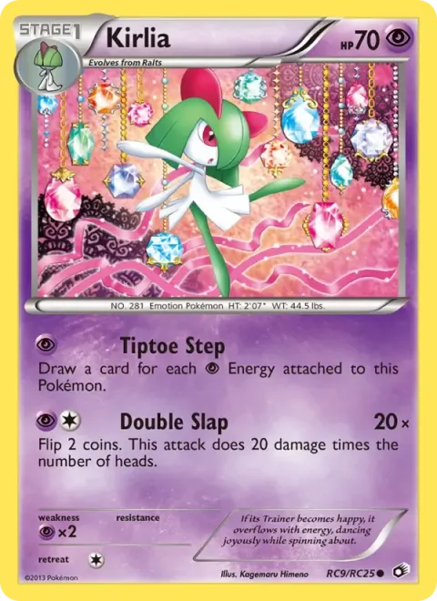 Carte Pokémon Kirlia RC9/RC25, extension Trésors Légendaires (sortie anglaise)