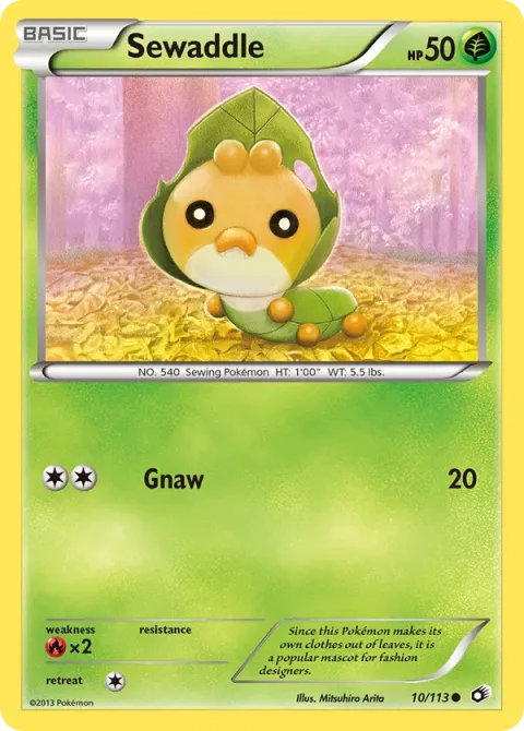 Carte Pokémon Larveyette 010/113, extension Trésors Légendaires (sortie anglaise)