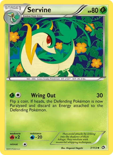 Carte Pokémon Lianaja 007/113, extension Trésors Légendaires (sortie anglaise)