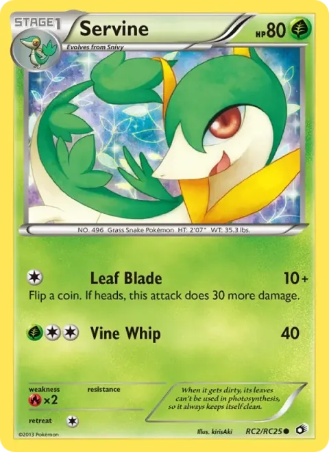 Carte Pokémon Lianaja RC2/RC25, extension Trésors Légendaires (sortie anglaise)