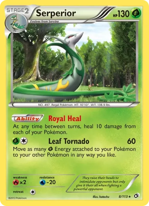 Carte Pokémon Majaspic 008/113, extension Trésors Légendaires (sortie anglaise)