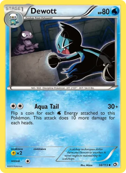 Carte Pokémon Mateloutre 038/113, extension Trésors Légendaires (sortie anglaise)