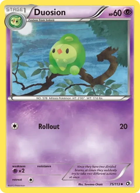 Carte Pokémon Méios 075/113, extension Trésors Légendaires (sortie anglaise)