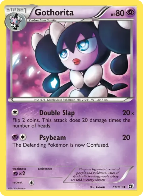Carte Pokémon Mesmérella 071/113, extension Trésors Légendaires (sortie anglaise)