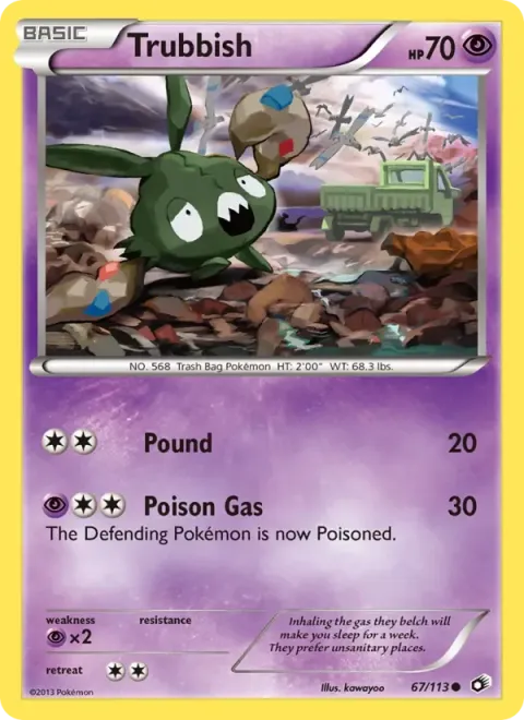 Carte Pokémon Miamiasme 067/113, extension Trésors Légendaires (sortie anglaise)