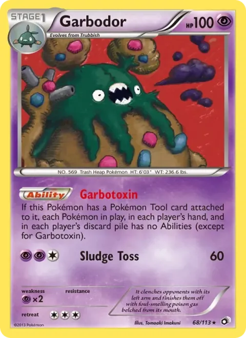 Carte Pokémon Miasmax 068/113, extension Trésors Légendaires (sortie anglaise)